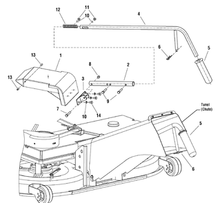 Mulching Group Diagram and Parts List for 2690882-YB1840RDFR 2010 Briggs and Stratton Lawn Tractor